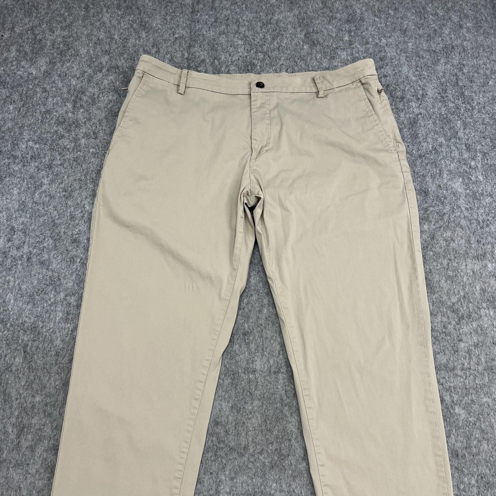 Birddogs Pants Mens 38x32 Beige Chino Stretch Golf Work Travel Office FITS38x30 - Picture 4 of 15